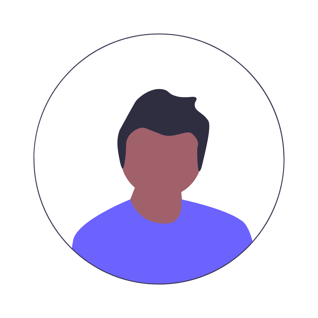 A darker skin tone male profile icon